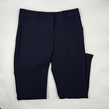 Talbots Womens Hampshire Ankle 4P Navy Stretch Polyester Blend Straight Leg Pant