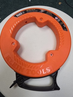 KLEIN TOOLS 56335 Flachstahl Elektro Fischband, 7,8 m, orange/schwarz 