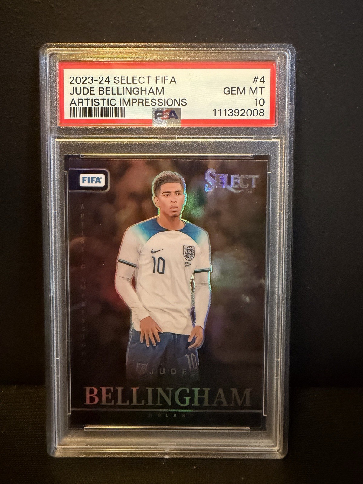 Panini 2023-24 Select FIFA Artistic Impressions Jude Bellingham #4 Prizm PSA 10