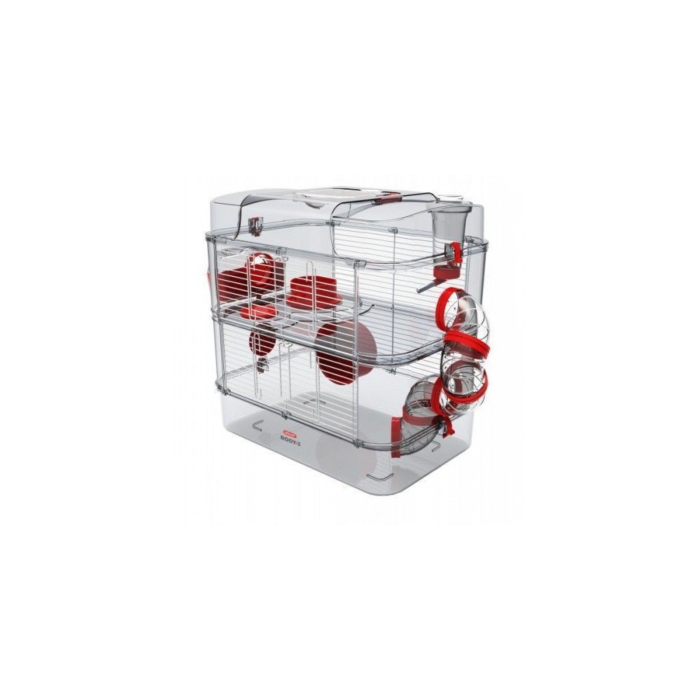 Cage rongeur Rody 3 Duo grenadine hamster souris | Habitat plastique 41cm