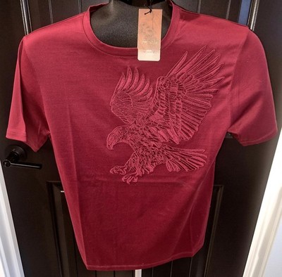 Stefano Ricci Men's Tonal Embroidered Eagle T-Shirt Limited Edition Size Small