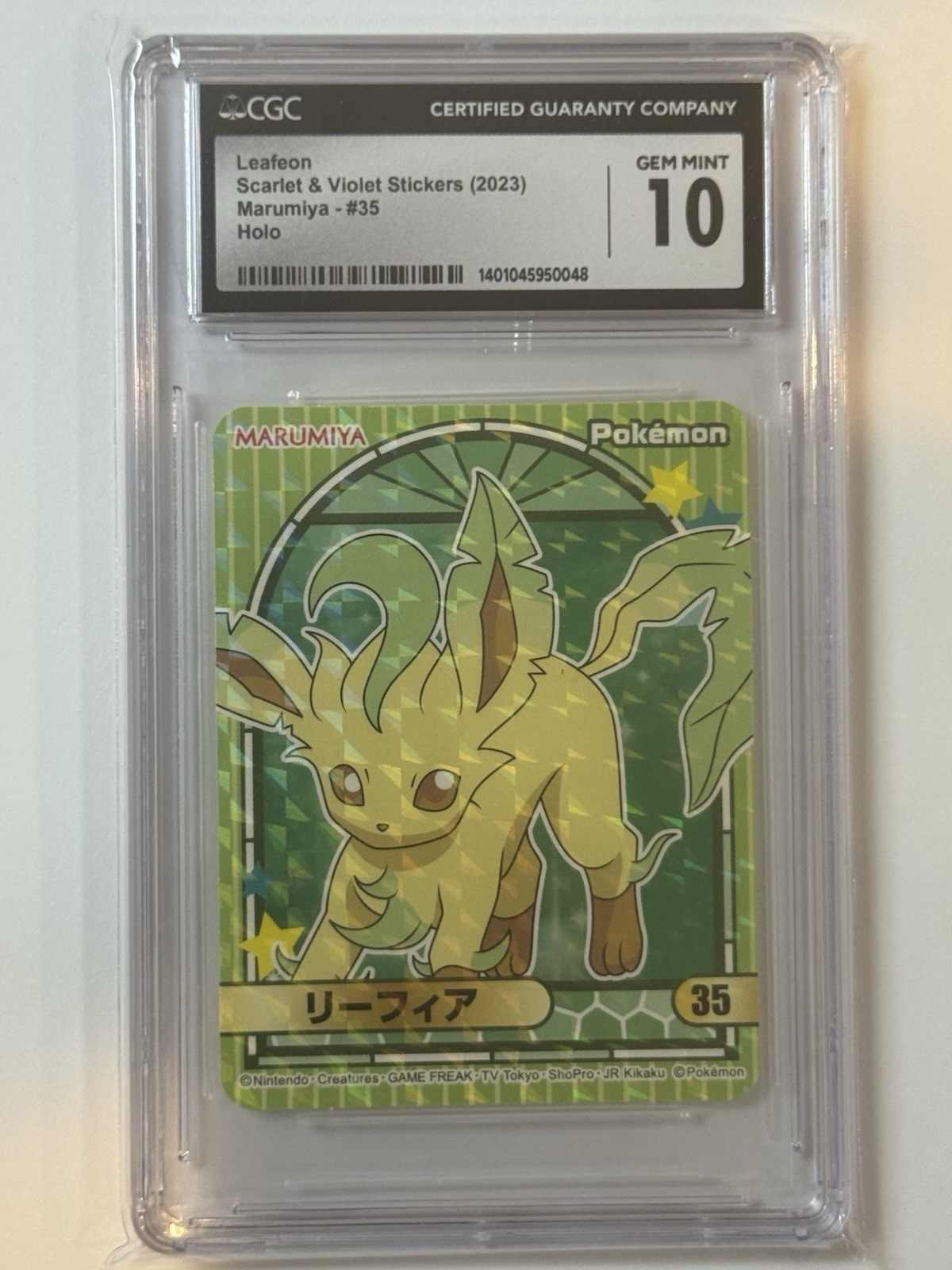 2023 Pokemon - Marumiya Stickers #35 LEAFEON CGC 10