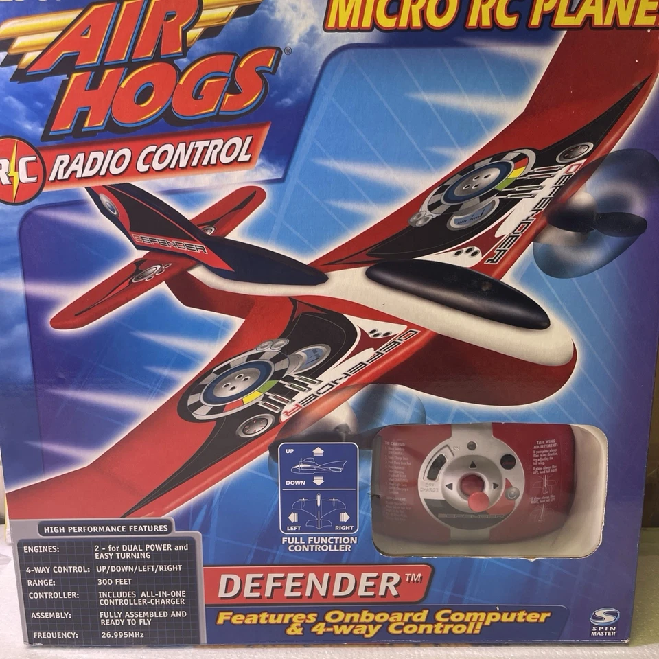 VINTAGE! 2005 Air Hogs RC Aero Ace Red Airplane RTF 🌟 BRAND NEW & SEALED!! - Image 3 of 4
