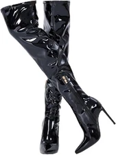 GENSHUO Over the Knee Boots for Women with Heel Suede Thigh High Boots... 