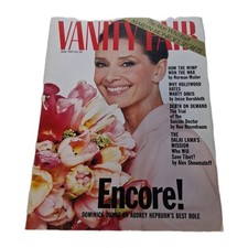 VTG Vanity Fair Magazine May 1991 Audrey Hepburn Cover Hollywood Film Legend