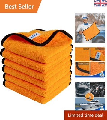 Ultra Plüsch Gold Mikrofaser Handtücher für Auto & Haushalt, fusselfrei, 6er Pack - 16x24 Zoll