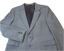 Vintage Levi's Action Suit Sta-Prest Gray Blazer Jacket Sport Coat Mens 44R