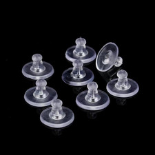 100PCS Soft Clear Rubber Earring Backs, Hypoallergenic Replacements for Studs