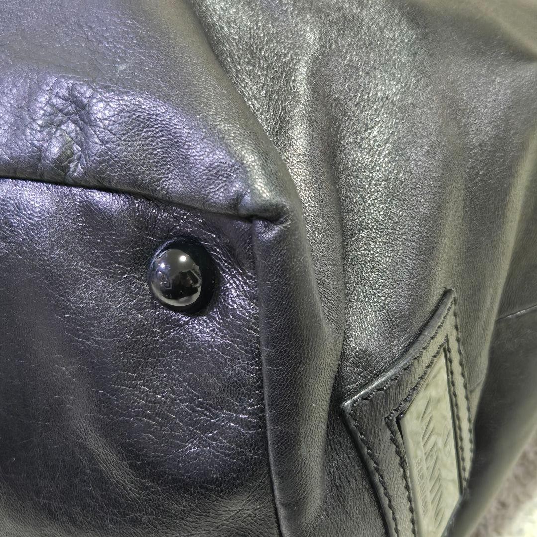 Valentino Garavani Leather Tote Bag 2Way Floral Pattern Black Rare Japan thumbnail 9