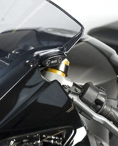 Plaques De Bouchon De Miroir R&G Yamaha YZF-R6 2006-2016 MBP0005BK - Photo 1/1