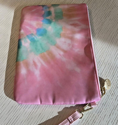 STONEY CLOVER LANE LARGE POUCH ZIPPERED TYE DYE PASTEL COLORS BRAND NEW