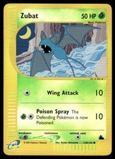 Pokemon Cards Zubat 118/144 Reverse Holo Skyridge Common LP on eBay