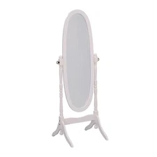 Ore Furniture N4001-WH 59.5 in. White Finish Cheval Standing Mirror