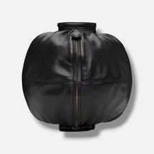 Borsa a marsupio Alaïa donna pelle di vitello nera logo cerniera sfera bracciale