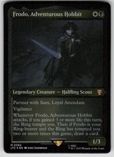 frodo adventurous hobbit mtg card Frodo, Adventurous Hobbit and Sam, Loyal Attendant LotR Magic MTG Commander Deck