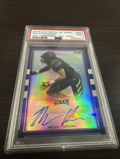 2018 Leaf Metal Army All-American Bowl Micah Parsons Purple /20 Auto PSA 9