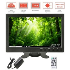 Portable Monitor HD 10" LCD Display Screen with AV VGA HDMI Input 2nd Screen