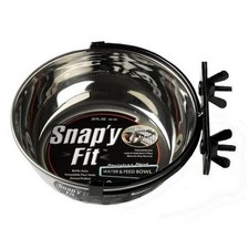 Snap'Y Fit Dog Bowl 20 Oz, Stainless Steel By Midwest Homes