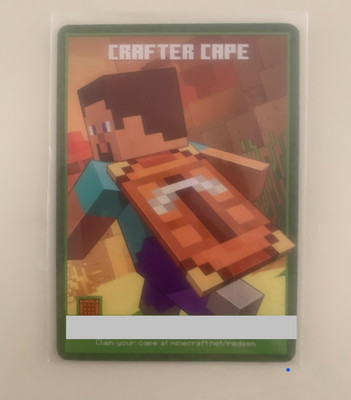 Minecraft Crafter Cape Code Twitchcon Rotterdam 2026 Exclusive Expires Soon