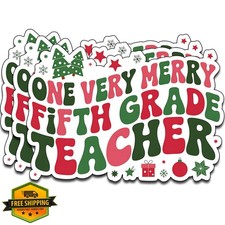 3pc 5th Grade Teacher Vinyl Sticker Pack Waterproof for Laptops Bottles Cars