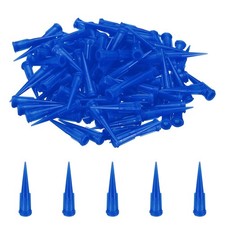 120Pcs 0.41mm Plastic Tapered Pinhead, 22 Gauge TT Blunt Tip, Transparent Blue