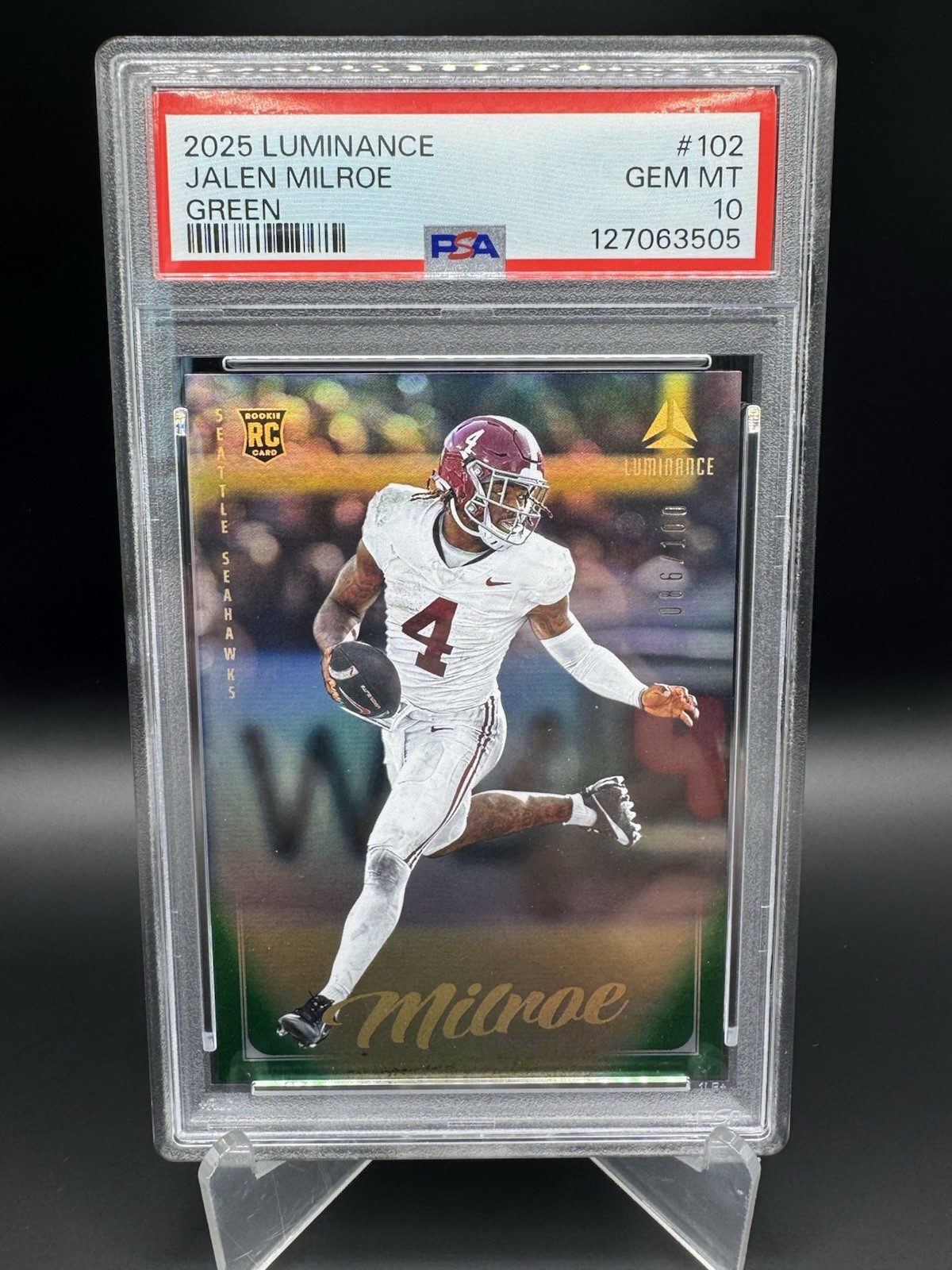 Jalen Milroe Panini Luminance #102 Green