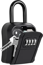 Key Lock Box for Outside-Combination Lockbox for House Key-Portable/Wall Mounted