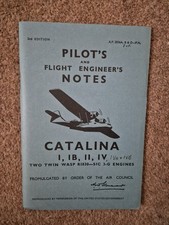Catalina Pilots Notes Replica Pilot's Notes