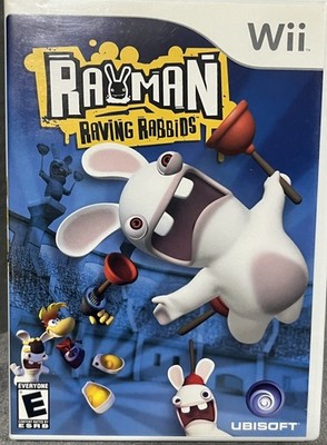 Vintage Nintendo Wii Rayman Raving Rabbids Rabbits Plungers Complete Video Game