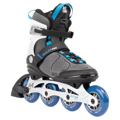 Gray Blue 84mm Roller Skates with Speed Lacing Stability Plus Cuff and ILQ 5 ...