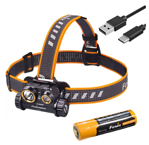 Fenix HM65R Rechargeable 1400 Lumen Headlamp, Black