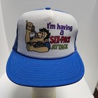 Vintage I’m Having A Six Pack Attack Snapback Truckers Hat 80’s Foam intact