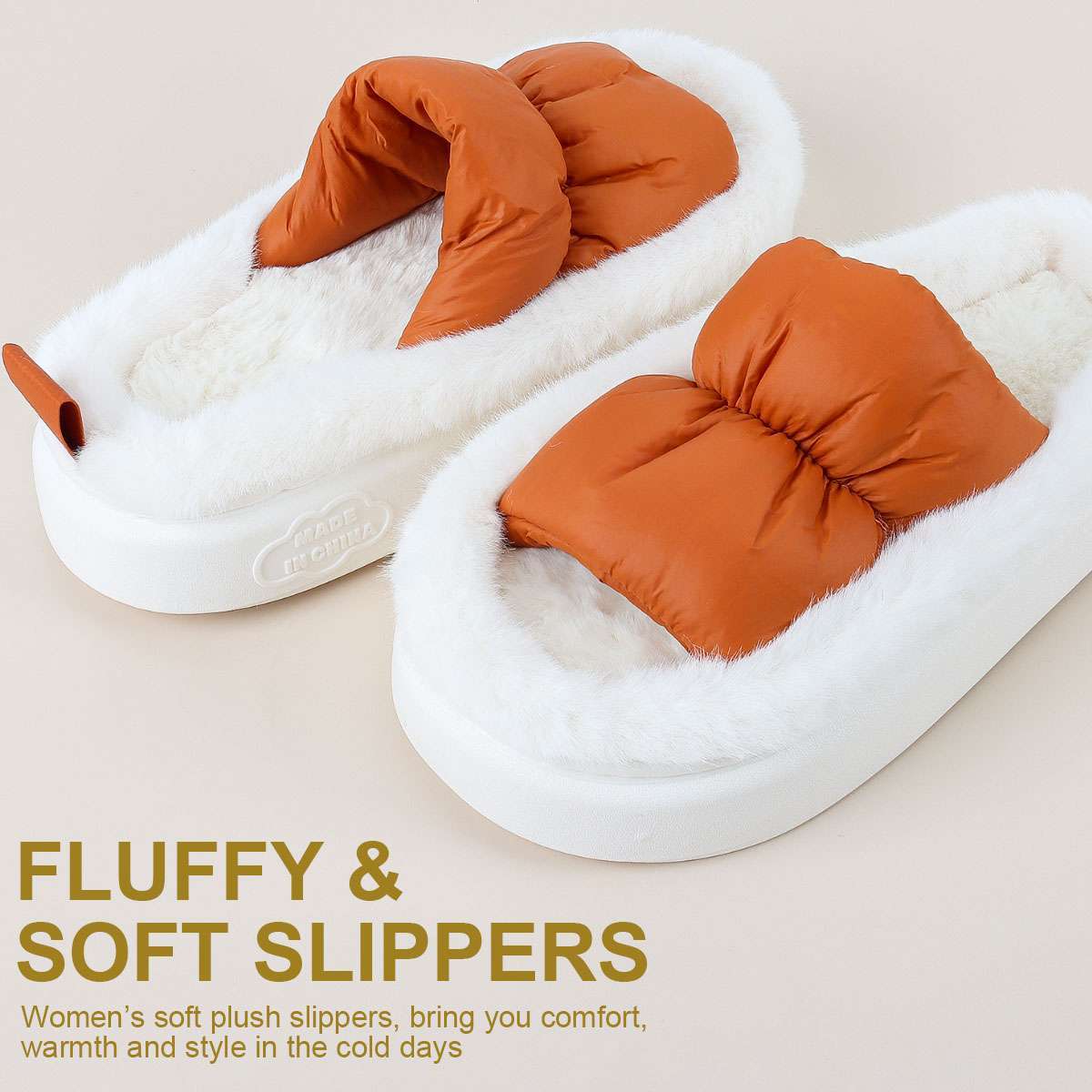 PANTOFOLA D’ORO Pantofole da donna morbide in peluche ciabatte da donna casa plateau scarpe da interno