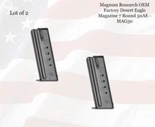 LOT of (2) Magnum Research OEM Factory Desert Eagle Magazine 7 Round 50AE- MAG50