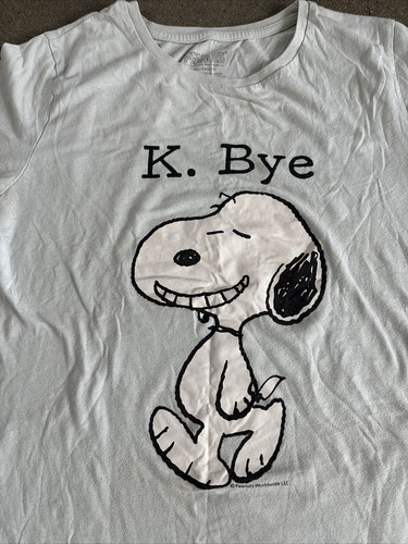 Peanuts Snoopy K. Bye T-Shirt sz Youth teen girl XXL (19) - Picture 2 of 5