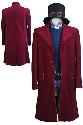 Charlie and The Chocolate Factory Willy Wonka Costume Cosplay Jacket 