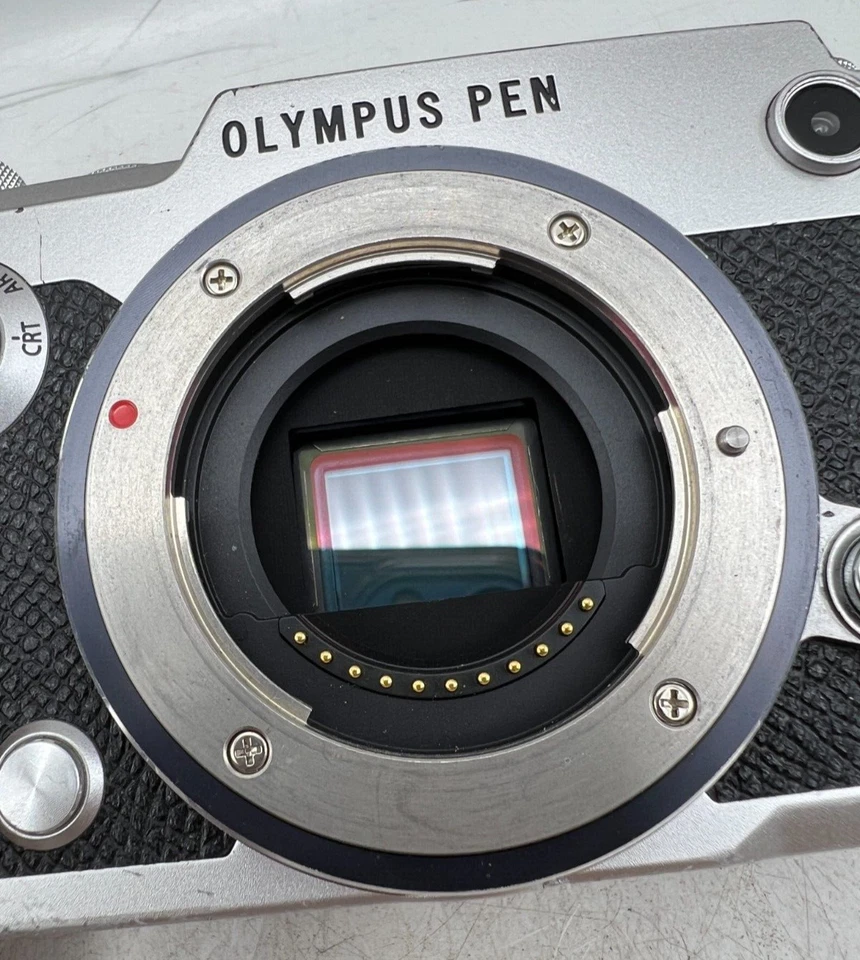 Cámara digital Olympus Pen F plateada 20,3 MP cuerpo probado con batería - obturador 11K Foto 3 de 4