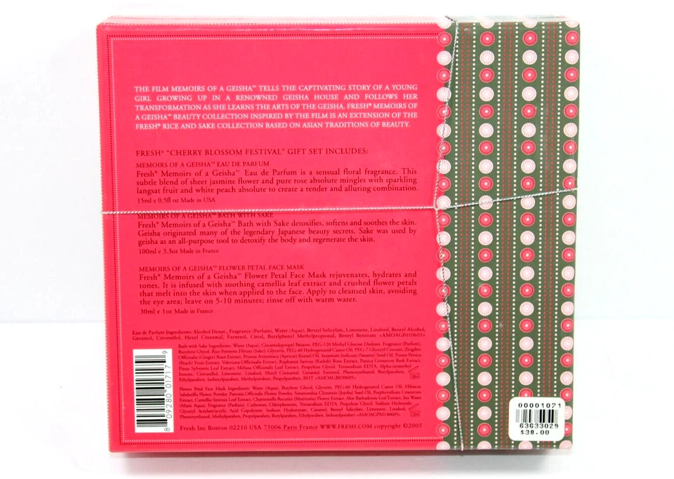 Difícil de encontrar Fresh Memoirs of a Geisha Perfume Set Cherry Blossom Festival 2005 Set de regalo Foto 2 de 4