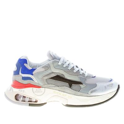 Award-winning men's shoes sneakers Sharky 043 grey plus blue and black