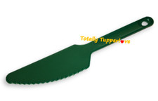 Tupperware Cake Cutter Pie Slicer 10.75 Inches Old Style Hunter Green EUC