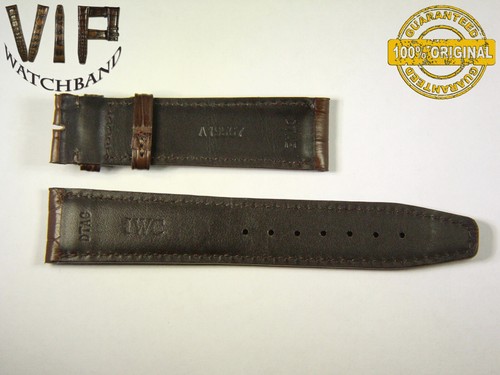 NUOVO A19567 OEM autentico cinturino IWC 20 mm coccodrillo IWA19567 MARRONE - Foto 2 di 2