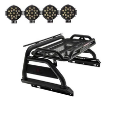 Black Horse ATRB8BK-PLB Atlas Roll Bar Kit 7.0" LED Black for 19-24 Ford Ranger