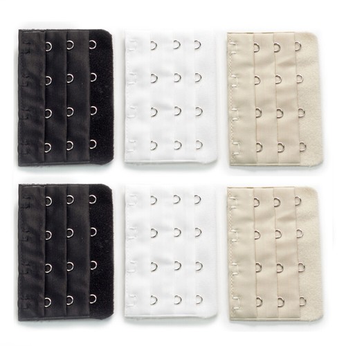 Paquete de 6 extensores de sujetador More of Me to Love - negro, blanco, beige - gancho 2/3/4 - Imagen 19 de 22