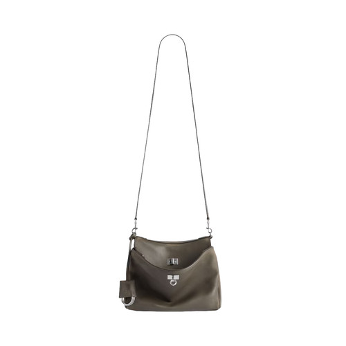 BALENCIAGA Rodeo Small $3650 Khaki Smooth Calfskin Messenger Bag New & Authentic