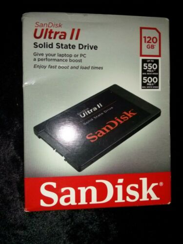 NEUF SSD interne SanDisk Ultra II 120 Go 2,5 pouces SATA III SDSSDHII-120G-G25 550 Mo/s - Photo 1/2