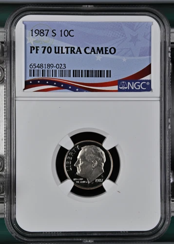 1987-S Proof Roosevelt Dime Ultra Cameo NGC PF 70