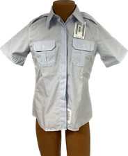 New Air Force USAF Shirt Womens Short Sleeve Dress Blue Uniform Size 13 1/2 x 36