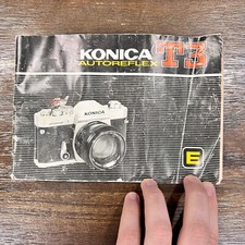 Vintage Booklet Konica Autoreflex T3 Camera Manual Photography