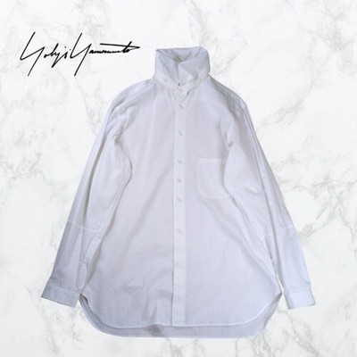 Rare] Yohji Yamamoto Pour Homme collar deformed multi-button stand 