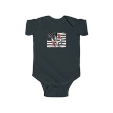 D.R. America Flag Baby Bodysuit  USA Dominican Boy Girl